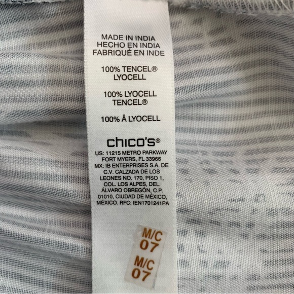 Chico's 100% Lyocell Island Palm Colonial Coast Pull On Cropped Pants, Sz Medium - Picture 10 of 13